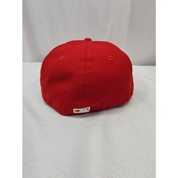 New Era New York Yankees White Red Size 8 Fitted Hat - Picture 3 of 7